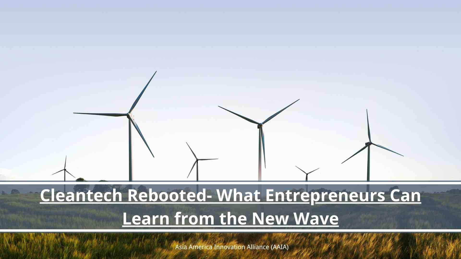 Read more about the article Cleantech Rebooted- What Entrepreneurs Can Learn from the New Wave