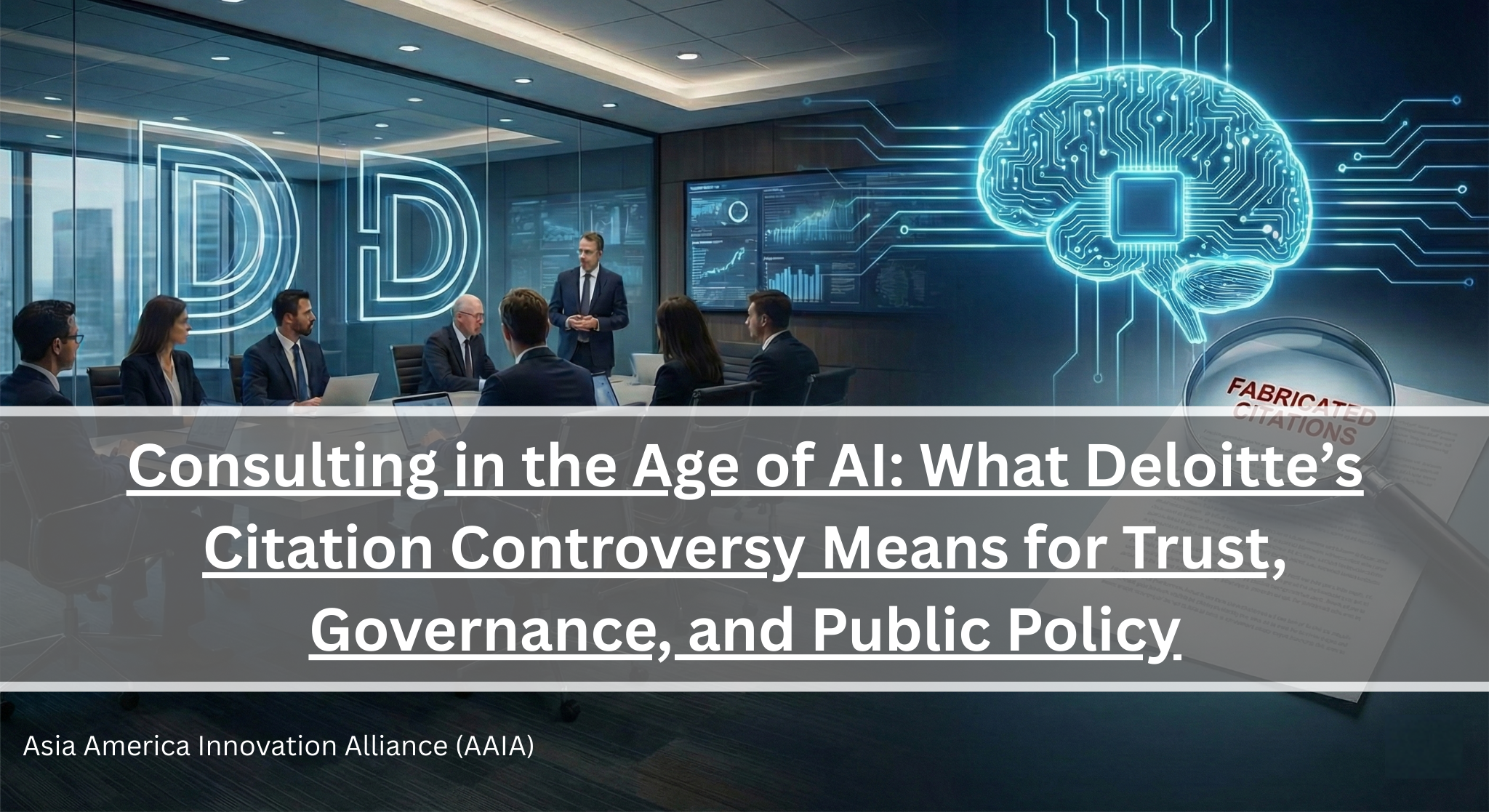 Read more about the article Consulting in the Age of AI: What Deloitte’s Citation Controversy Means for Trust, Governance, and Public Policy